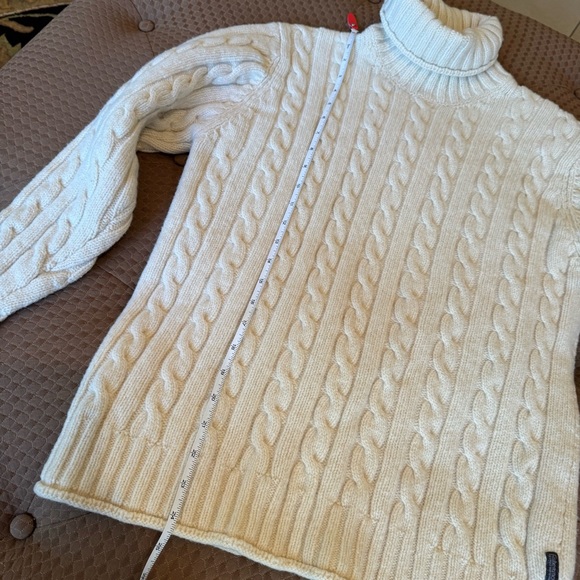 🦋Fisherman Out of Ireland Pure Wool Cashmere Blend Cable Knit Turtleneck🦋 - Picture 11 of 12